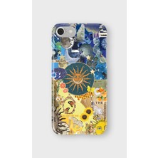Karsu Design iPhone Se Uyumlu Baskılı Şeffaf Telefon Kılıfı | Koleksiyon: Boho Sun And Moon