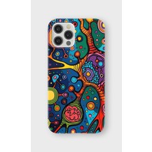 Karsu Design iPhone 12 Pro Max Uyumlu Baskılı Şeffaf Telefon Kılıfı | Koleksiyon: Psychedelic Art