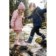 Hopfrög Kids Süper Mat Pembe Suya ve Soğuğa Dayanıklı Barefoot Çocuk Botu Erkek Çocuklar İçin