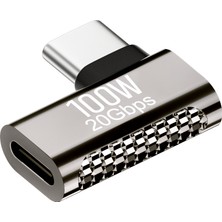 Livx 100W Usb-C 90 Derece L Tipi Adaptör - 20GBPS Veri Aktarımı, 8k Ultra Hd Görüntü Destekli, Dönüştürücü Otga