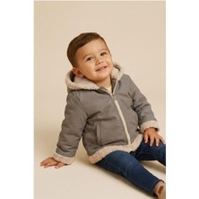 Lucky Baby Kids Unisex Çocuk Çift Taraflı Mont - Antrasit