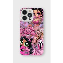 Karsu Design iPhone 14 Pro Uyumlu Baskılı Şeffaf Telefon Kılıfı | Koleksiyon: Y2K Girl Aesthetic