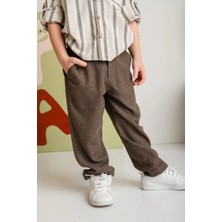 Lucky Baby Kids Erkek Çocuk Ince Kaşe Klasik Pantalon - Kahverengi