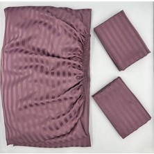 Pınarhome collection Saten Lastikli Çarşaf + Kapaklı Yastık Kılıfı (Yüksek Köşe Derinliği ) ***son Trend***