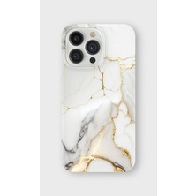 Karsu Design iPhone 14 Pro Max Uyumlu Baskılı Şeffaf Telefon Kılıfı | Koleksiyon: Marble And Gold Luxury