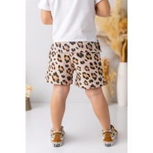 Lucky Baby Kids Kız Çocuk Leopar Desen Şort