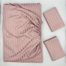 Pınarhome collection Saten Lastikli Çarşaf + Kapaklı Yastık Kılıfı (Yüksek Köşe Derinliği ) ***son Trend***