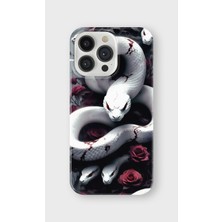 Karsu Design iPhone 16 Pro Uyumlu Baskılı Şeffaf Telefon Kılıfı | Koleksiyon: Aesthetic Snake