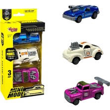 Vardem 3 Parça Çek Bırak Mini Model Metal Clasic Araba 1:64