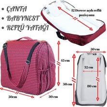 Anne Bebek Tasarımı 2’si 1 Arada Çantalı Taşınabilir %100 Pamuklu Anne Yanı Bebek Yatağı Babynest Bebek Reflü Yatağı 45X90 cm