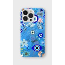 Karsu Design iPhone 14 Pro Uyumlu Baskılı Şeffaf Telefon Kılıfı | Koleksiyon: Minimal Evil Eye