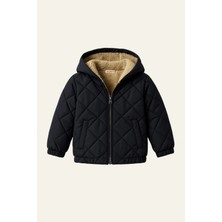 Lucky Baby Kids Unisex Çocuk Kapüşonlu Mont - Antrasit