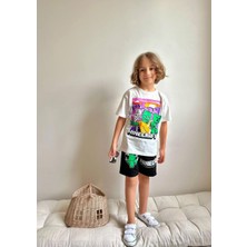 Yiğit Butik Minecraft Baskılı Erkek Çocuk Şortlu Yazlık Alt Üst Takım
