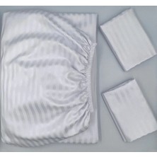 Pınarhome collection Saten Lastikli Çarşaf + Kapaklı Yastık Kılıfı (Yüksek Köşe Derinliği ) ***son Trend***