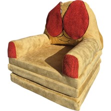 Abt Köpek Figürlü Katlanabilir Çocuk Koltuğu Açılır Yataklı Minder Çocuk Oturma Koltuğu