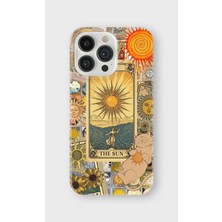 Karsu Design iPhone 13 Pro Uyumlu Baskılı Şeffaf Telefon Kılıfı | Koleksiyon: Boho Sun And Moon