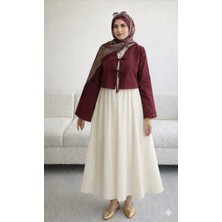 Cng Moda Bağlamalı Etek Üstü Kimono Gömlek