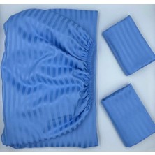 Pınarhome collection Saten Lastikli Çarşaf + Kapaklı Yastık Kılıfı (Yüksek Köşe Derinliği ) ***son Trend***