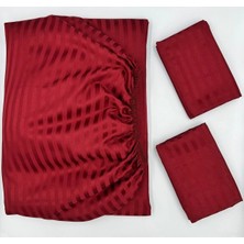 Pınarhome collection Saten Lastikli Çarşaf + Kapaklı Yastık Kılıfı (Yüksek Köşe Derinliği ) ***son Trend***