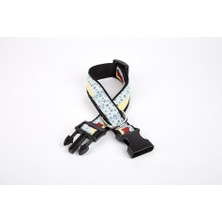 Bigelal Pati Desenli Dokuma Köpek Boyun Tasması 3 cm x 36-60 cm Siyah