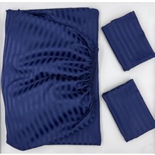 Pınarhome collection Saten Lastikli Çarşaf + Kapaklı Yastık Kılıfı (Yüksek Köşe Derinliği ) ***son Trend***