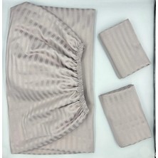 Pınarhome collection Saten Lastikli Çarşaf + Kapaklı Yastık Kılıfı (Yüksek Köşe Derinliği ) ***son Trend***