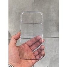 Iphone 17 Pro Max Uyumlu Sert Mika Sararmaz Şeffaf Silikon Kılıf