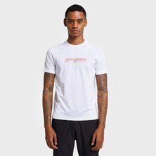 LESCON26B-1013 Koşu Kısa Kol Beyaz Erkek T-Shirt 26BAEK001013