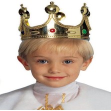 Bigelal Plastik Kral Tacı Altın Renk Çuk Boy