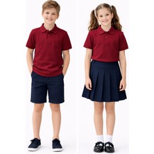 Baglan Erkek Kız Çocuk Polo Yaka Kısa Kollu Tişört BGL-ST05505