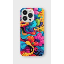 Karsu Design iPhone 15 Pro Uyumlu Baskılı Şeffaf Telefon Kılıfı | Koleksiyon: Abstract Color Splash