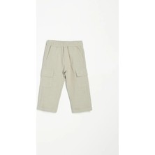 Lucky Baby Kids M.yeşili Renk Kargo Cep Keten Pantolon