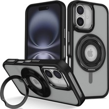 AyrStore Buğz Joko Iphone 16 Banza Magsafe Standlı Kapak - Siyah