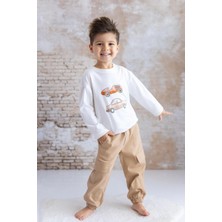 Lucky Baby Kids Erkek Bebek Baskılı Tshirt Gabardin Takım