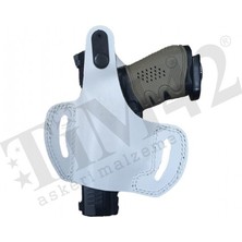 TİM42 Canik Tp9 Deri Yarım Kelebek Silah Kılıf Beyaz Orjinal