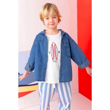 Lucky Baby Kids Erkek Çocuk Denim Kapşonlu Gömlek
