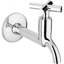 Sylar Artı Aç Kapa 4 Kollu Krom Çevirveli Musluk Duvardan Tek Girişli