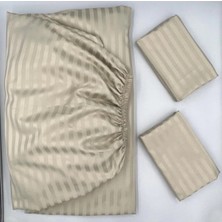 Pınarhome collection Saten Lastikli Çarşaf + Kapaklı Yastık Kılıfı (Yüksek Köşe Derinliği ) ***son Trend***