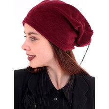 Deafox Bordo Polar Bere Kadın Boyunluk Sezonluk Rahat Kullanım İçin Tasarlandı