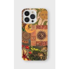 Karsu Design iPhone 15 Pro Uyumlu Baskılı Şeffaf Telefon Kılıfı | Koleksiyon: Boho Sun And Moon