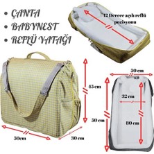 Anne Bebek Tasarımı 2’si 1 Arada Çantalı Taşınabilir %100 Pamuklu Anne Yanı Bebek Yatağı Babynest Bebek Reflü Yatağı 45X90 cm