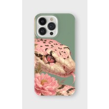 Karsu Design iPhone 16 Pro Uyumlu Baskılı Şeffaf Telefon Kılıfı | Koleksiyon: Aesthetic Snake