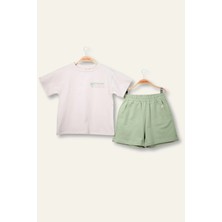 Lucky Baby Kids Erkek Çoçuk Sörf Baskılı T-Shirt Kısa Şort Takım