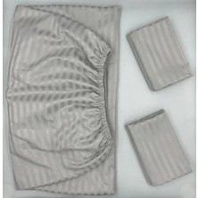 Pınarhome collection Saten Lastikli Çarşaf + Kapaklı Yastık Kılıfı (Yüksek Köşe Derinliği ) ***son Trend***