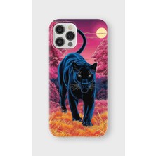 Karsu Design iPhone 12 Pro Max Uyumlu Baskılı Şeffaf Telefon Kılıfı | Koleksiyon: Minimal Black Panther
