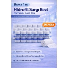 Uslucan Alışveriş 6 cm x 4 M Hidrofil Sargı Bezi Pamuklu Gazlı Bez Kısa Metraj Medikal Sarım Bezi 20 Adet