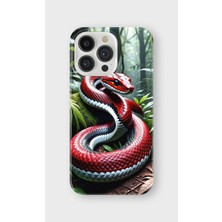 Karsu Design iPhone 16 Pro Max Uyumlu Baskılı Şeffaf Telefon Kılıfı | Koleksiyon: Aesthetic Snake