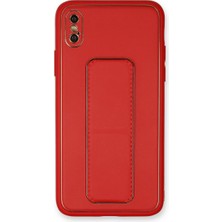 Hsc Bilişim Iphone Xs Kılıf Coco Deri Standlı Kapak - Kırmızı