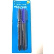  Permanent Marker Pens Siyah ve Mavi Adet