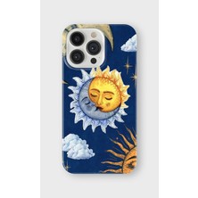 Karsu Design iPhone 16 Pro Uyumlu Baskılı Şeffaf Telefon Kılıfı | Koleksiyon: Moon Phases